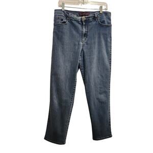 Gloria Vanderbilt Classic Blue Denim High Rise Amanda Skinny Jeans Sze 14 Missy